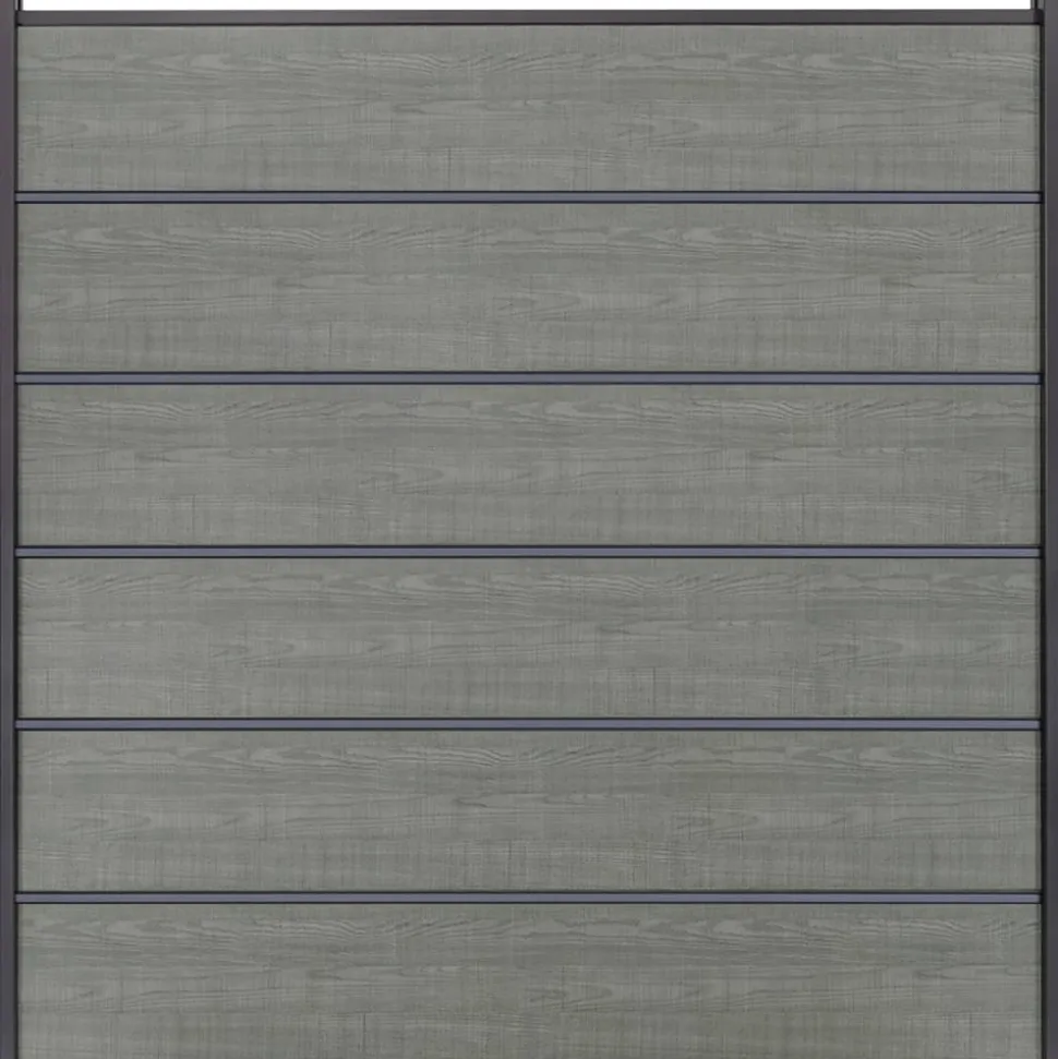 Steckzaun 'BasicLine Premium' Stecksystem Holzfarben 180 x 180 cm