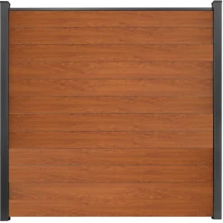 Steckzaun 'BasicLine' schmal Stecksystem Eichefarben braun 180 x 180 cm