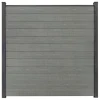 Steckzaun 'BasicLine' schmal Stecksystem Holzfarben 180 x 180 cm