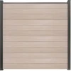 Steckzaun 'BasicLine' schmal Stecksystem Eichefarben hell 180 x 180 cm