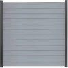 Steckzaun 'BasicLine' schmal Stecksystem silbergrau 180 x 180 cm