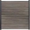 Steckzaun 'BasicLine' schmal Stecksystem Eichefarben dunkel 180 x 180 cm