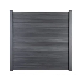 Steckzaun 'Solid' BPC steingrau 180 x 180 cm