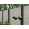 Steckzaun 'Solid Grande' BPC quadratisch Sandfarben 180 x 180 cm