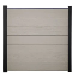 Steckzaun 'Solid Grande' BPC quadratisch Sandfarben 180 x 180 cm