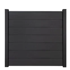 Steckzaun 'Solid Grande' BPC quadratisch anthrazitgrau 180 x 180 cm