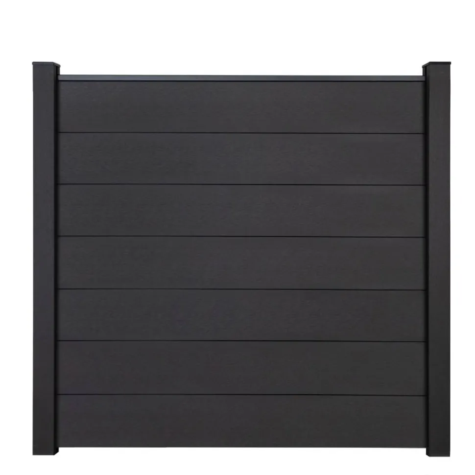 Steckzaun 'Solid Grande' BPC quadratisch anthrazitgrau 180 x 180 cm