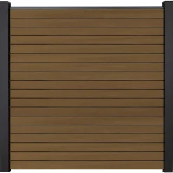 Steckzaun 'Solid Rhombus' BPC Teakfarben 180 x 180 cm