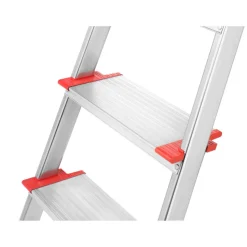 Stehleiter 'L81 ComfortLine' 5 Stufen, silbern 1,07 m