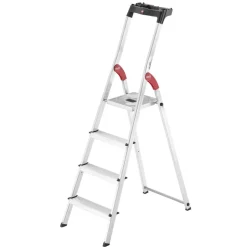 Stehleiter 'L60 StandardLine' 4 Stufen, silbern 159 cm