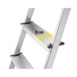 Stehleiter 'L60 StandardLine' 3 Stufen, silbern 136 cm