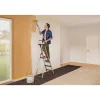 Stehleiter 'L100 TopLine' 4 Stufen, silbern 85 cm