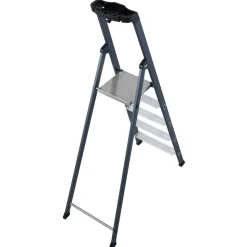 Stehleiter 'SePro S' 1 x 5 Stufen eloxiert