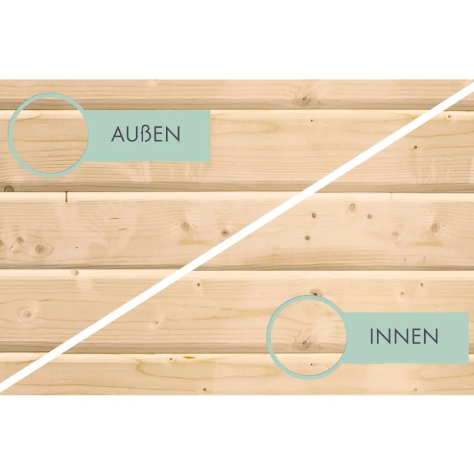 Stelzenhaus 'Ciana' naturbelassen mit Rutsche anthrazit 440 x 244 x 309 cm
