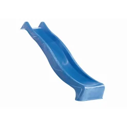 Stelzenhaus 'Ciana' terragrau mit Doppelschaukel, Rutsche blau 680 x 264 x 309 cm