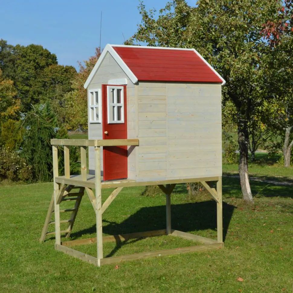 Stelzenhaus 'Storch' Natur Kiefernholz 160 x 190 x 242 cm