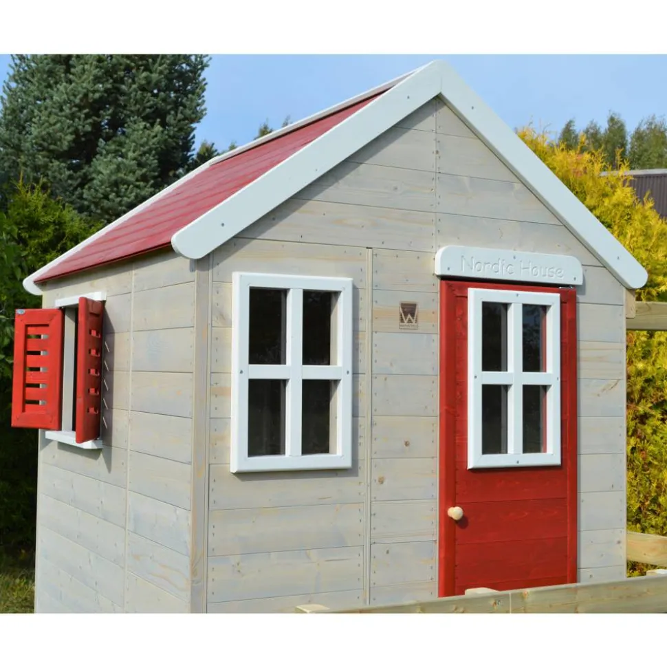 Stelzenhaus 'Storch' Natur Kiefernholz 160 x 190 x 242 cm