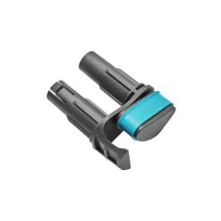 Stielhalter 'Flex' türkis/dunkelgrau für Geräteleiste, 2 Stück