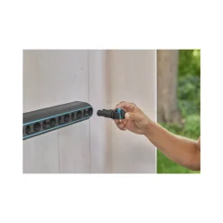 Stielhalter 'Flex' türkis/dunkelgrau für Geräteleiste, 2 Stück
