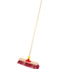 Straßenbesen mit Kunststoffstielhalter und Holzstiel Elaston 40 cm rot