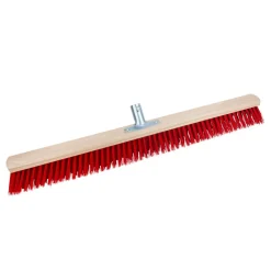 Straßenbesen mit Metallstielhalter Elaston 80 cm rot