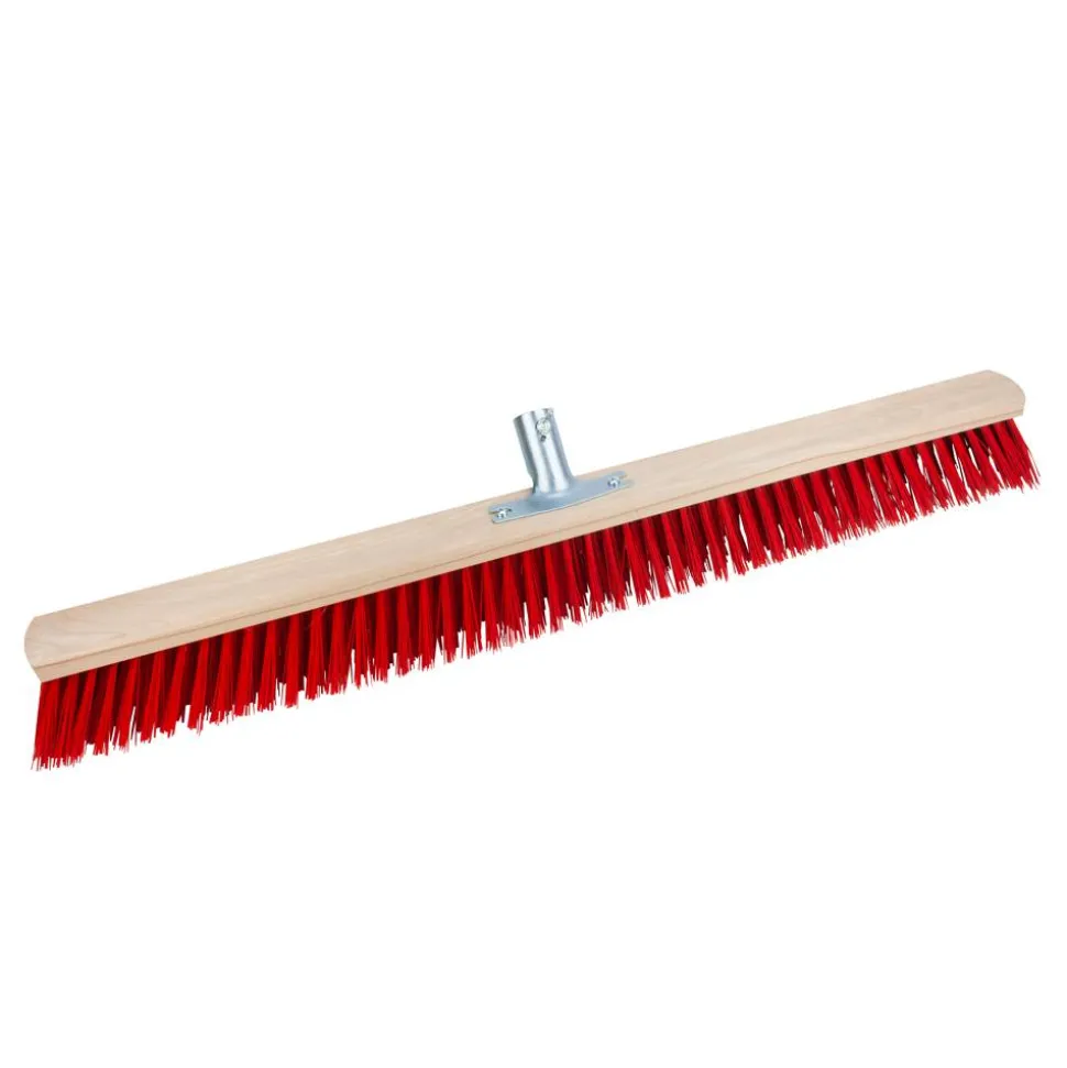 Straßenbesen mit Metallstielhalter Elaston 80 cm rot