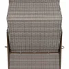 Strandkorb 'Greenline' 2-Sitzer Akazienholz blau/weiß 101 x 165 x 130 cm