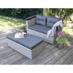 Strandkorb 'Long Island' Aluminium grau