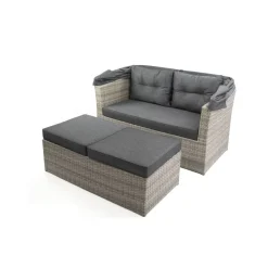 Strandkorb 'Long Island' Aluminium grau