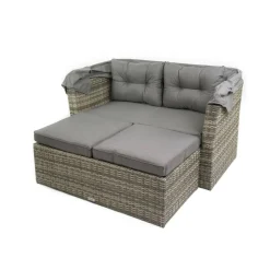 Strandkorb 'Long Island' Aluminium dunkelgrau 5-teilig