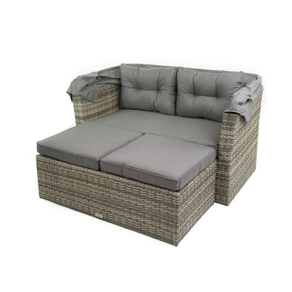 Strandkorb 'Long Island' Aluminium dunkelgrau 5-teilig