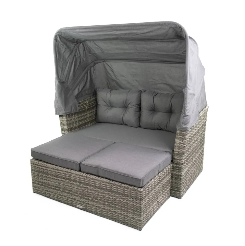 Strandkorb 'Long Island' Aluminium dunkelgrau 5-teilig