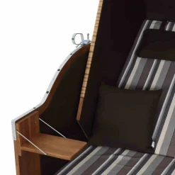 Strandkorb 'Trend 10+' 2-Sitzer Akazienholz braun/beige 101 x 165 x 80 cm
