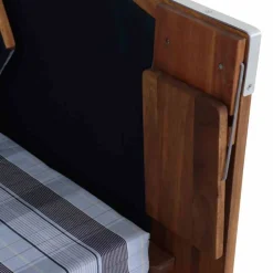 Strandkorb 'Trend 10+' 2-Sitzer Akazienholz braun/beige 101 x 165 x 80 cm