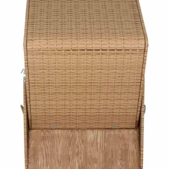 Strandkorb 'Trend 10+' 2-Sitzer Akazienholz braun/beige 101 x 165 x 80 cm