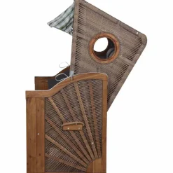 Strandkorb 'Trend 45' 2-Sitzer Akazienholz grün 120 x 155 x 80 cm