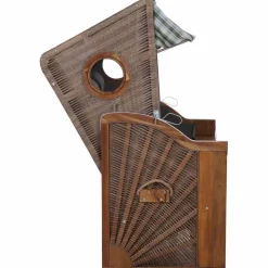 Strandkorb 'Trend 45' 2-Sitzer Akazienholz grün 120 x 155 x 80 cm