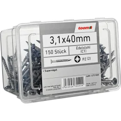 Supernägel mit Bohrspitze Senkkopf Edelstahl 3,1 x 40 mm 150 Stück