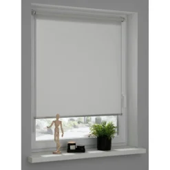 Tageslichtrollo 'Tizia' hellgrau 80 x 210 cm