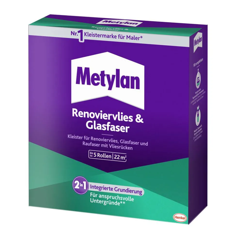 Tapetenkleister 'Renoviervlies & Glasfaser' transparent 500 g