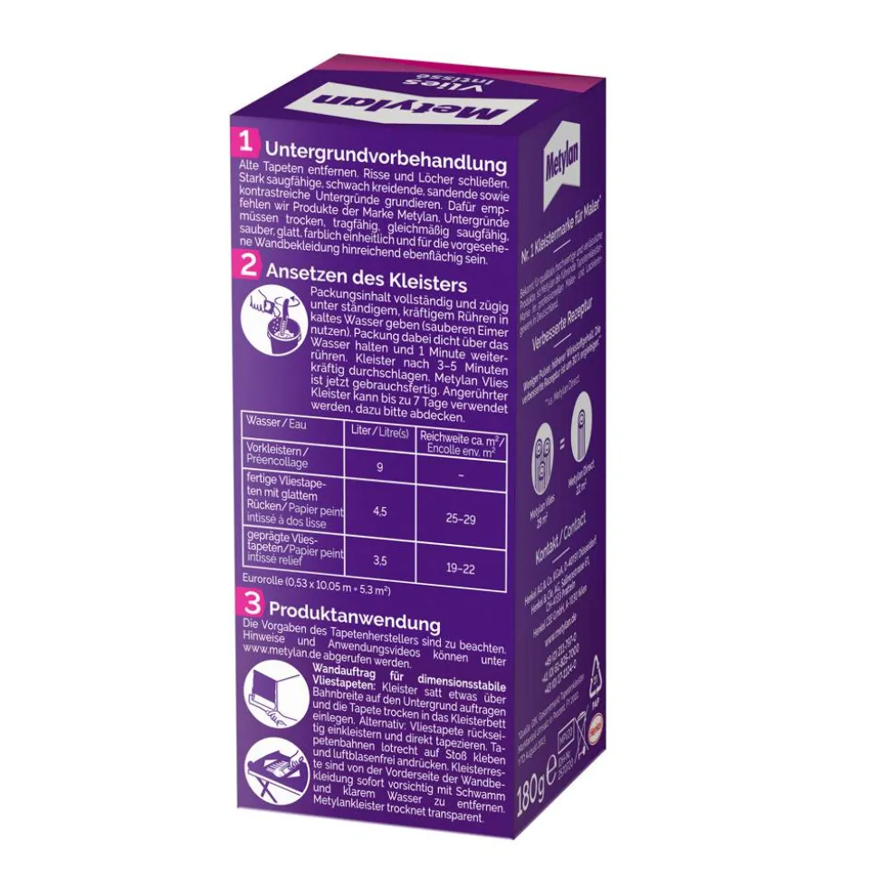 Tapetenkleister 'Vlies' transparent 180 g