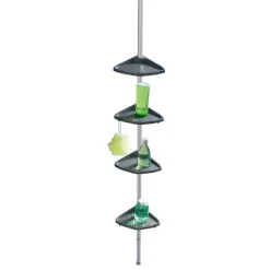Teleskop-Duschecke 'Compact', 4 Ablagen, silber