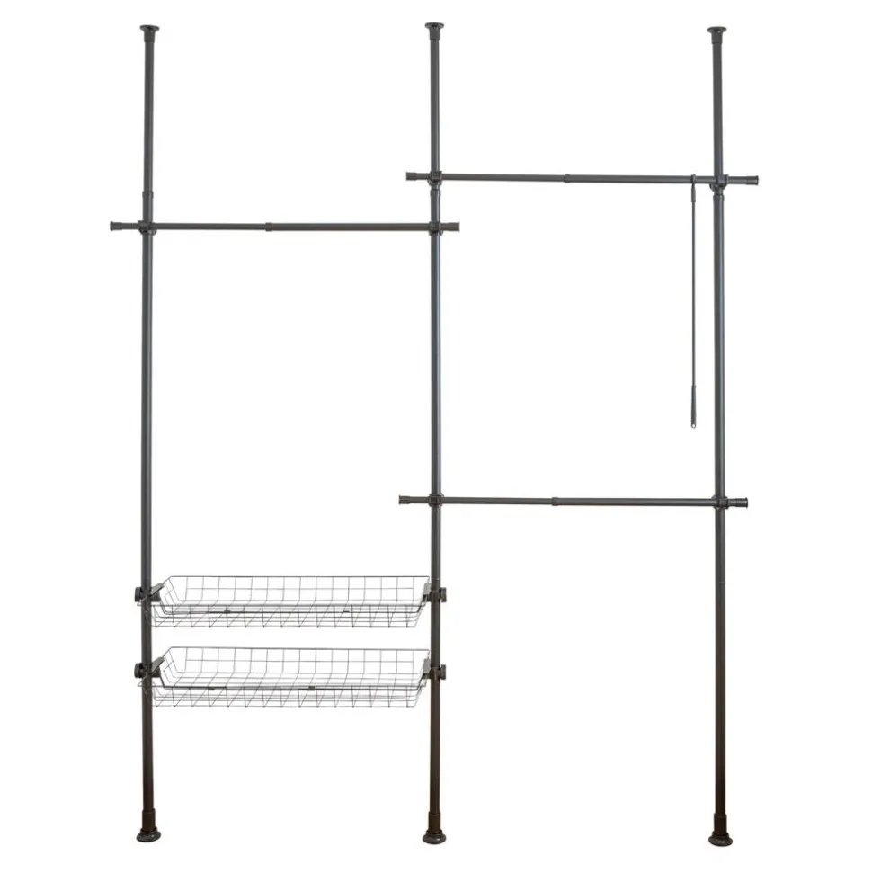 Teleskop-Garderobensystem 'Herkules Duo' verstellbar 215 x 300 x 38 cm