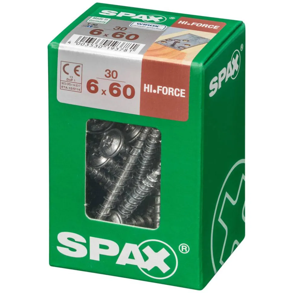 Tellerkopfschrauben Ø 6 x 60 mm 30 Stück
