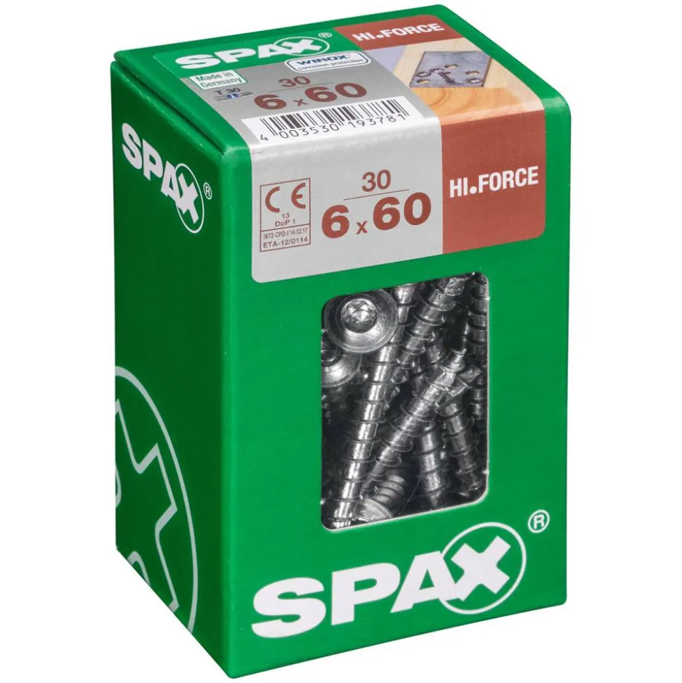 Tellerkopfschrauben Ø 6 x 60 mm 30 Stück