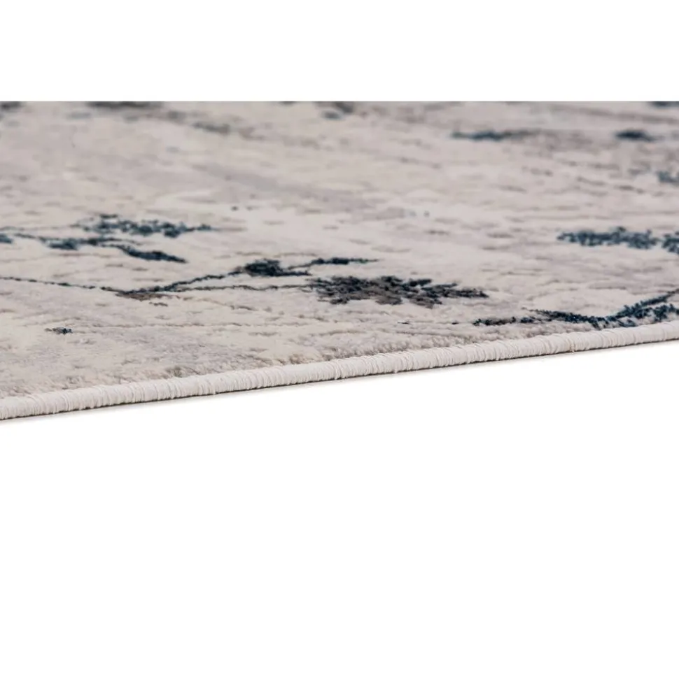 Teppich 'Antea' Blumen blau 133 x 190 cm
