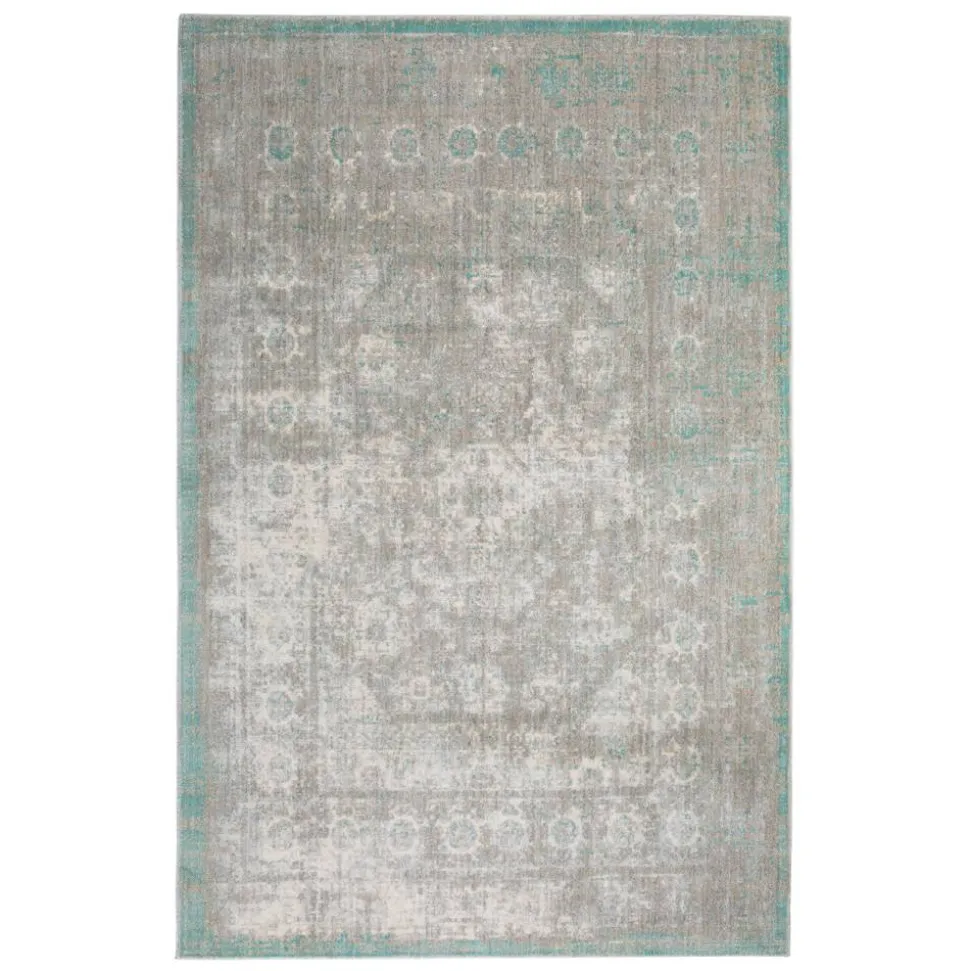 Teppich 'Bella' creme/türkis 133 x 190 cm