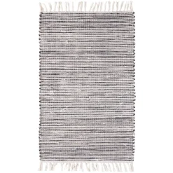 Teppich "Kentucky" schwarz-weiß-grau 60 x 120 cm