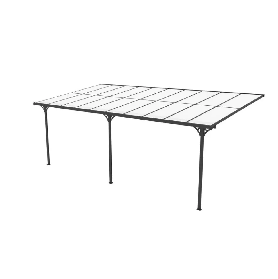 Terrassenüberdachung 'Bruce 617' Aluminium schwarz 300 x 617 x 270 cm