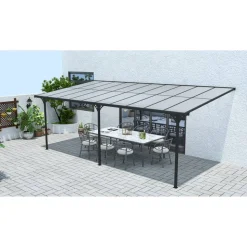 Terrassenüberdachung 'Bruce 617' Aluminium schwarz 300 x 617 x 270 cm